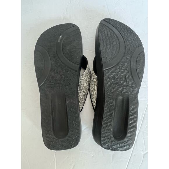 AEROTHOTIC Original Orthotic Comfort Thong Sandal Flip Flops Gray Straps Sz 9 - Picture 9 of 13